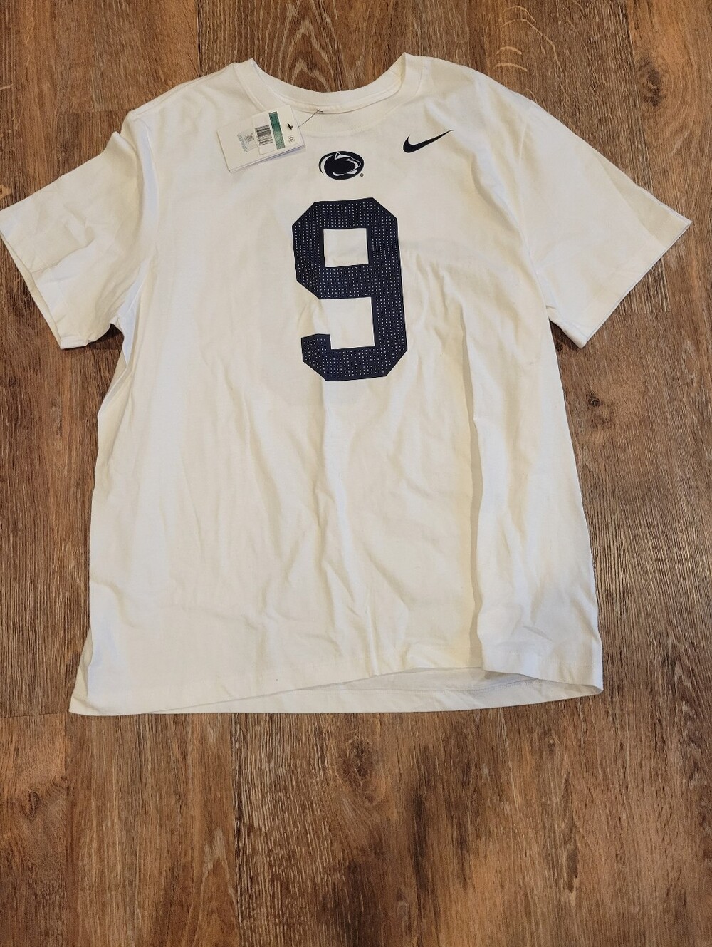 NWT Mens Nike (XL) Penn State White Out Football Tshirt #9 Joey Portar Jr
